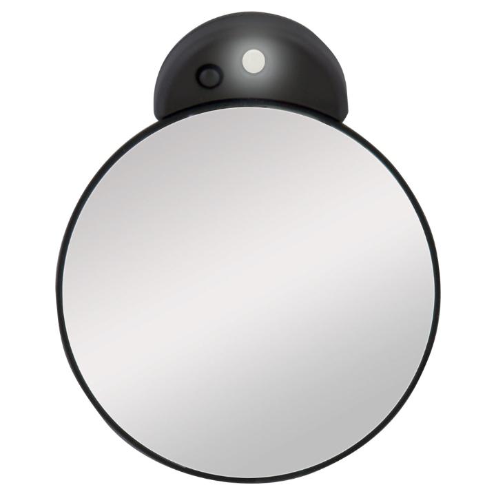 Lighted Compact Mirror with Magnification & Suction Cups