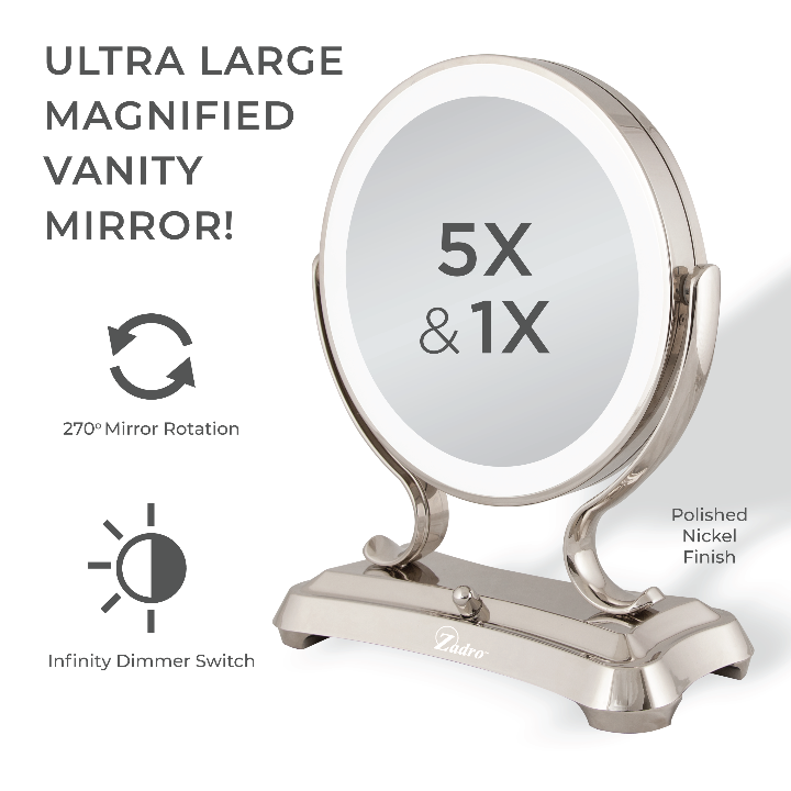 Glamour Lighted Makeup Mirror with Magnification