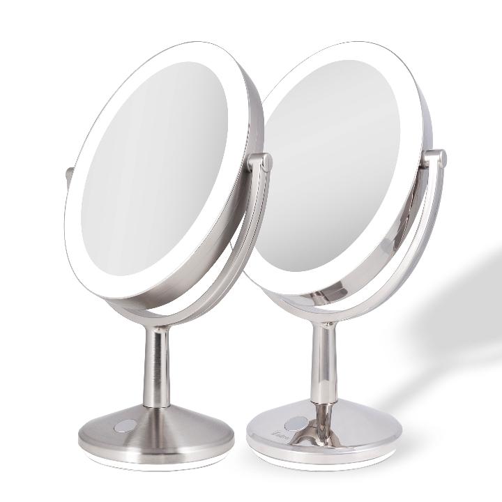 Huntington Lighted Makeup Mirror with Magnification & Rechargeable