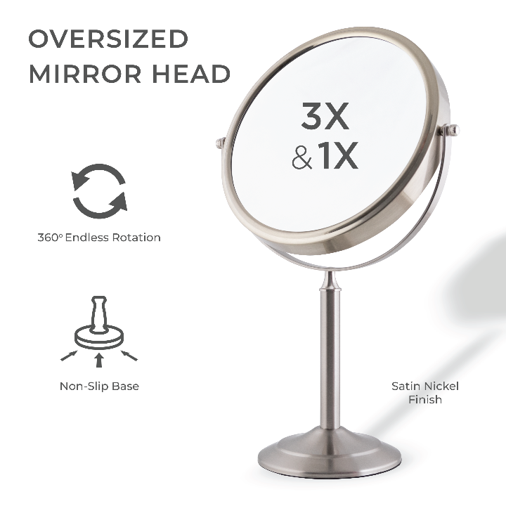 Makeup Mirror with Magnification & Swivel