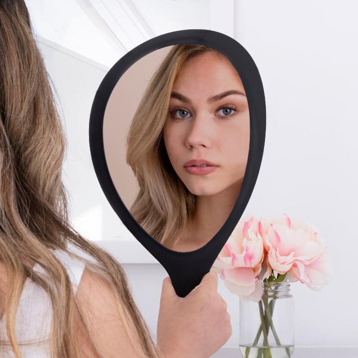 Medium Teardrop Handheld Mirror with Handle