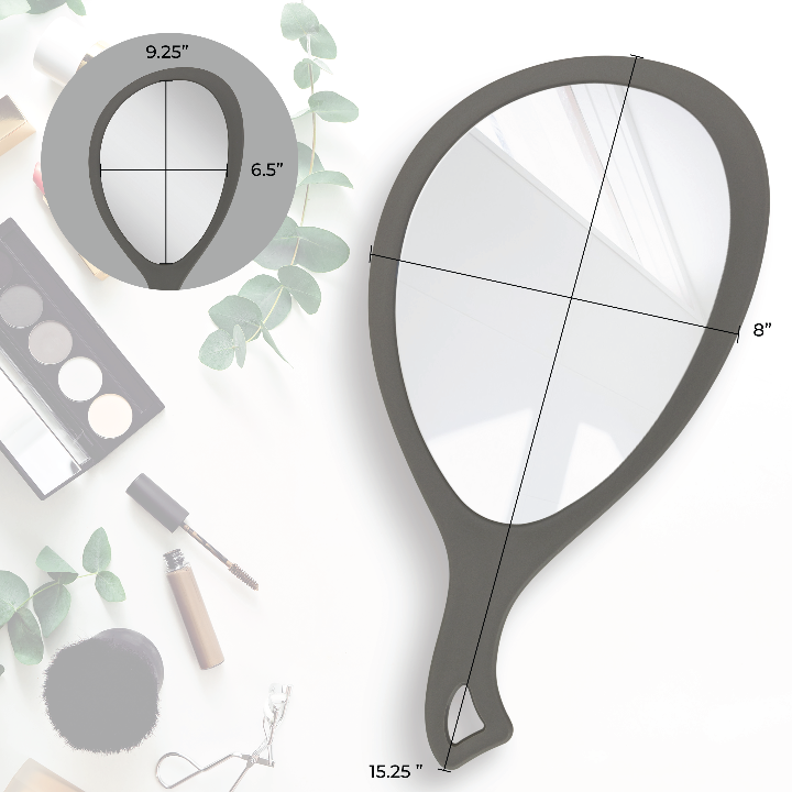 Medium Teardrop Handheld Mirror with Handle